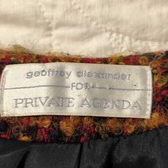 Geoffrey Alexander Private Agenda Vintage Red Tweed Boucle Blazer Womens Sz 10 - Picture 9 of 15
